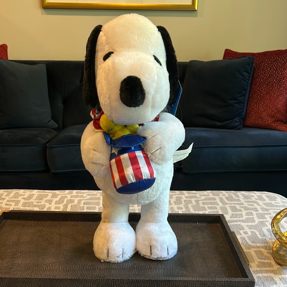 July 4th Plush Snoopy with Woodstock NWT